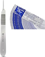 25 Pcs Scalpel- Edges Scalpel Handle No 3 Surgical_ Baldes # 10 Non Sterile Edges Perfect for culpting Repairs Lab Anatomy Lab Training Sign Craft Card Making Cutter Podiatry