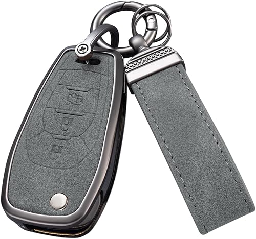 Miniatura 14 de YO&YOYE Compatible con cubierta de llavero Chevy con llavero de cuero Funda protectora para llave Chevrolet Equinox Malibu Cruze Camaro Tahoe