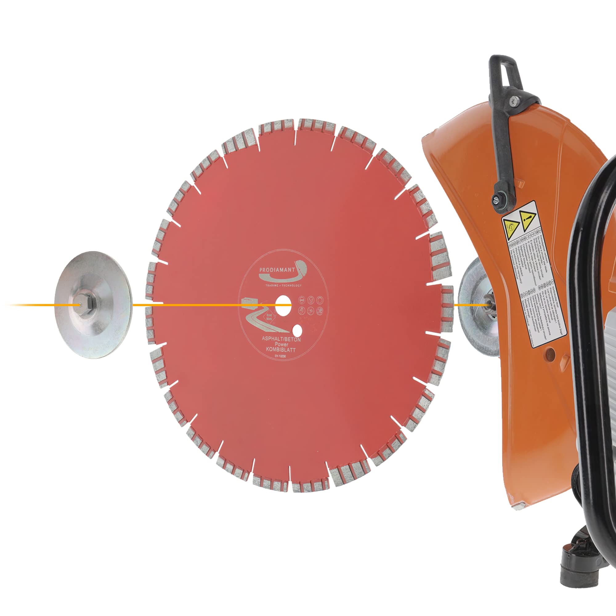 PRODIAMANT Disco de Corte Diamantado Premium Láser 350 mm x 20 mm - Soldadura Láser, corte profesional hormigón y asfalto, apto para sierra de pavimento