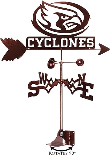 Miniatura 6 de SWEN Products Veleta de ciclones de la Universidad Estatal de Iowa (estaca de jardín incluida)