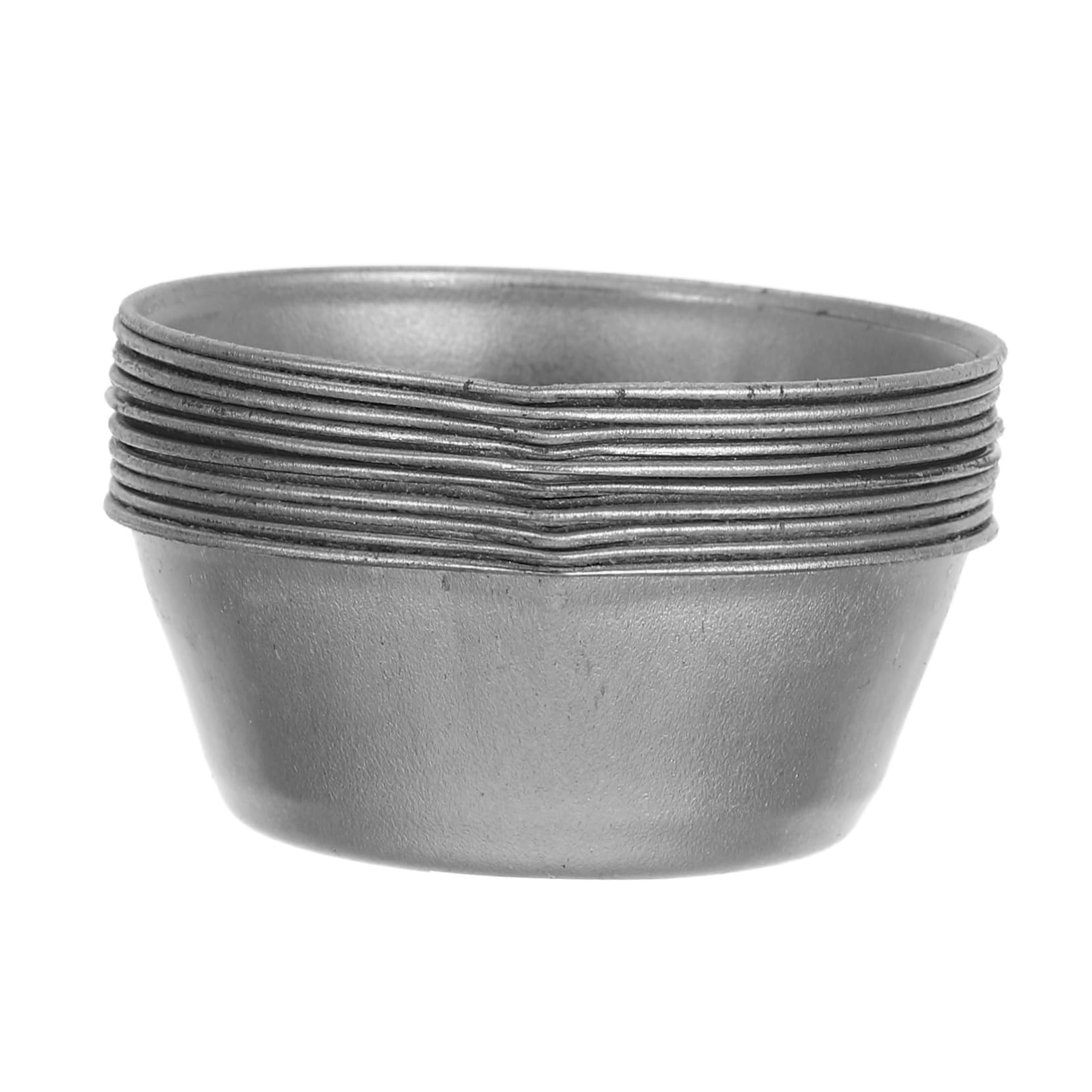 KALLORY 10pcs Round Paint Mixing Trays Spout Watercolor Palette Tray for Painting Paint Cups Mixing Palette for Artists