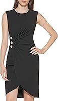 Vista 1 de Calvin Klein Vestido sin mangas con botones en la cintura para mujer