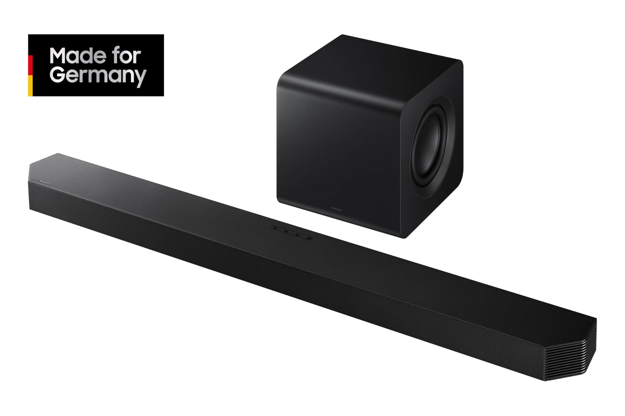 Samsung HW-Q810GH Q-Series 5.1.2 canali Surround bar per TV, subwoofer wireless da 8", senza fili, Dolby Atmos per la migliore esperienza audio, SpaceFit Sound Pro, Q-Symphony, Google Home & Alexa