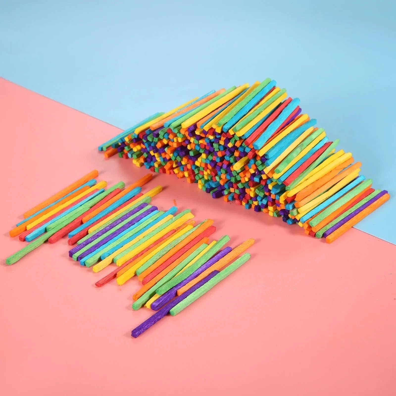 Bâtonnets en Bois Faits Main, 500 bâtonnets en Bois colorés, allumettes, Puzzle, Apprentissage des mathématiques, Loisirs créatifs