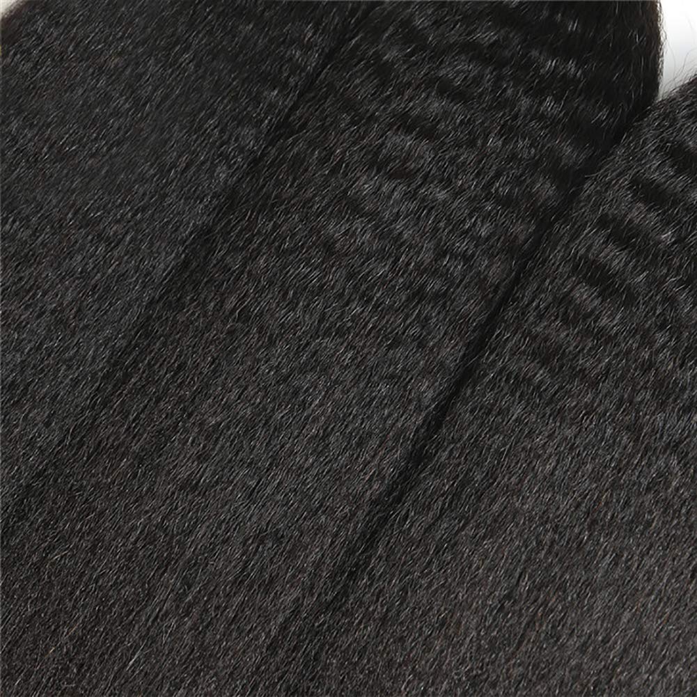 Yaki Straight I Tip Hair Extension Human Hair Mico Link Pre Bonded Brazilian Remy Hair Light Yaki Stick I Tip Human Hair Extension 100g 100strands (20inch 100strands, #Natural Black)