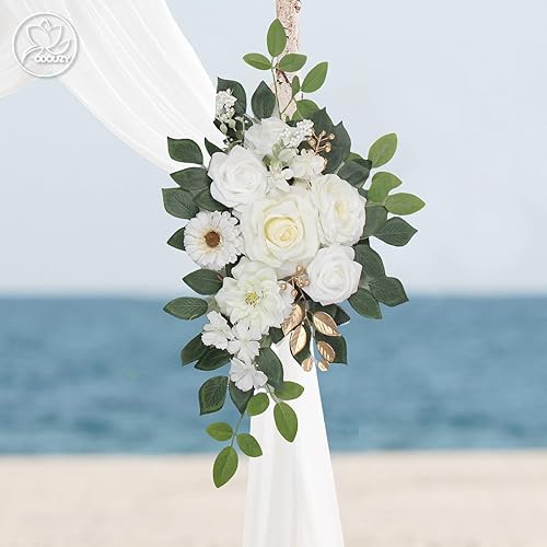 Miniatura 4 de Flores de Arco de Boda, Decoración de Arco de Flores Artificiales, 2 piezas Arreglo de Flores Artificiales para Decoración de Boda Recepción Telón