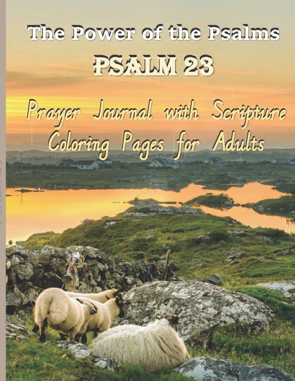 The power of the Psalms: Psalm 23 Prayer journal with scripture coloring pages for adults