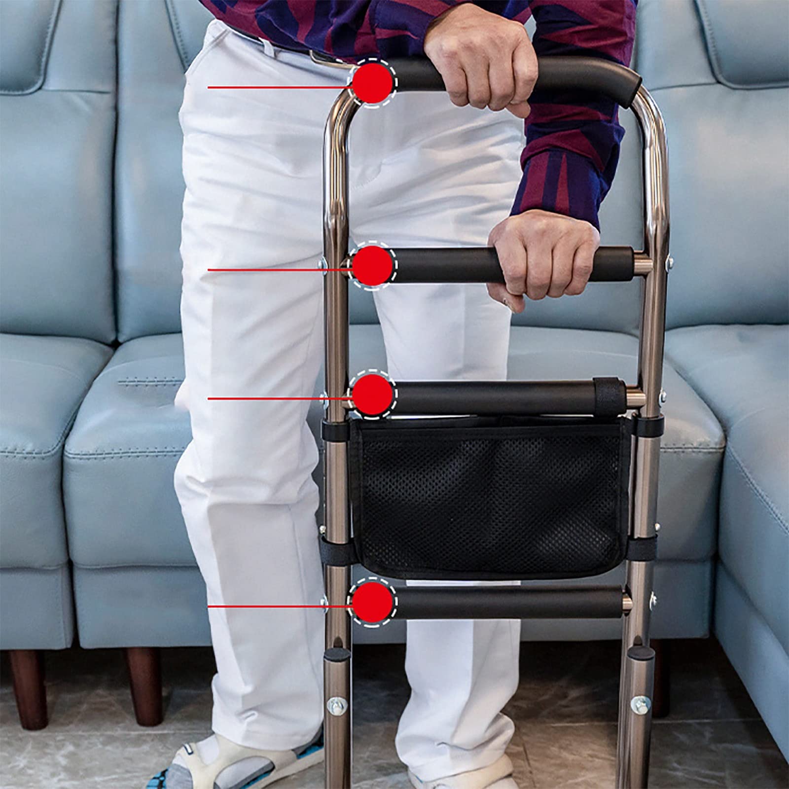 Mango de soporte de cama para ancianos para sofá reclinable, riel de ayuda portátil para mayor seguridad y aumento, perfecto para personas mayores y ayuda de movilidad