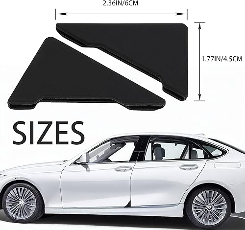 Miniatura 2 de Protectores de esquina para puerta de automóvil, paquete de 4 protectores de borde de goma negra, resistentes a arañazos y abolladuras, ángulo de