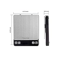 Vista 3 de Báscula digital de bolsillo de precisión de 17.64 oz, resolución de 0.00 oz, incluye un peso de calibración