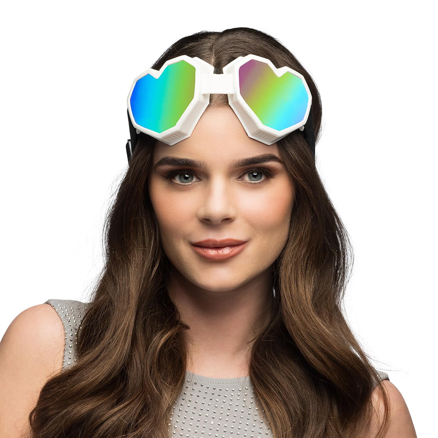 Boland - Festilove Ski Goggles, Holographic Lenses, Costume Accessory for Carnival and Theme Party, Party Goggles