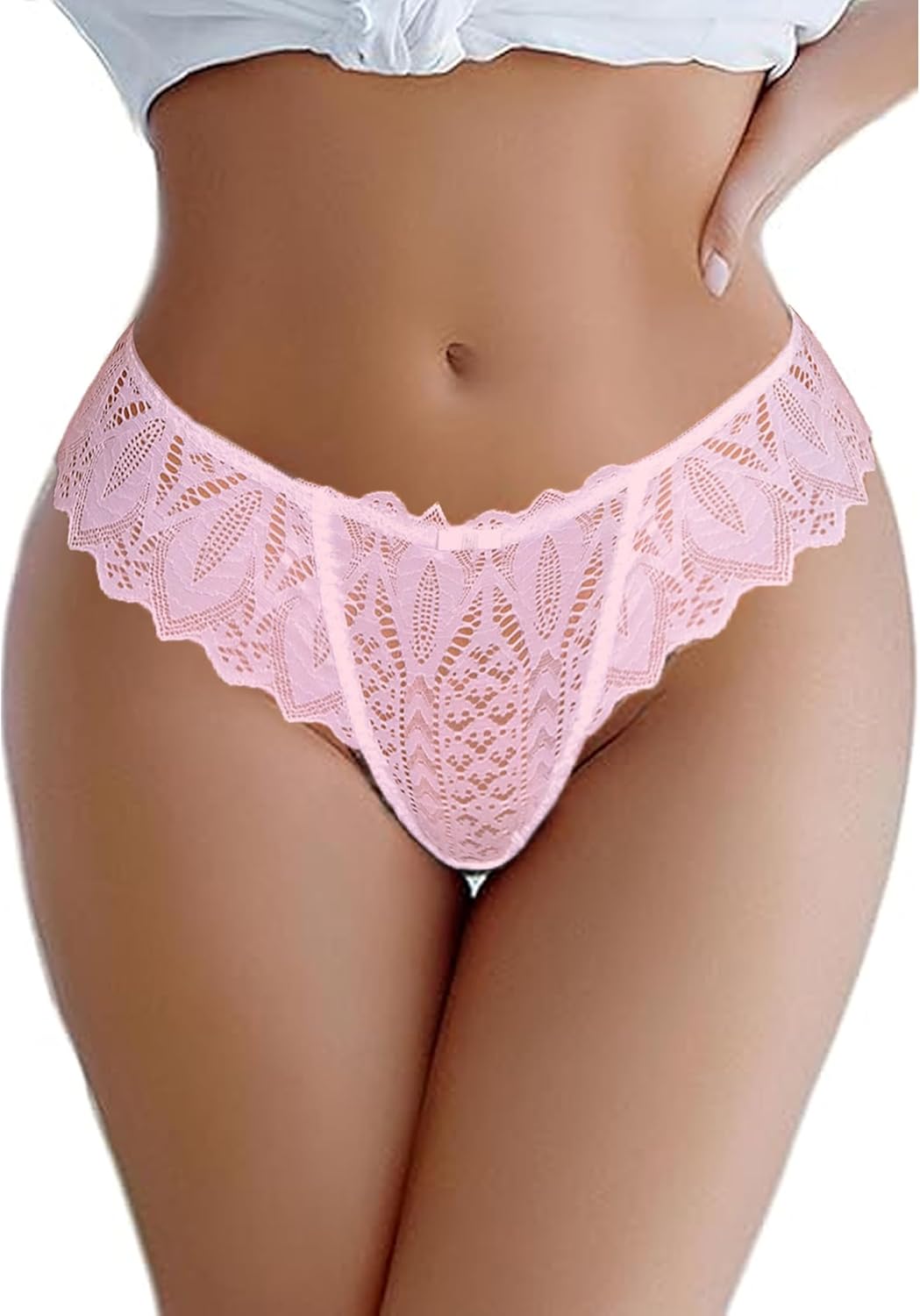 Avidlove Panties for Women Lace Thongs Cross Back Tanga Sexy Cheeky Low Waist Bikinis Underwear
