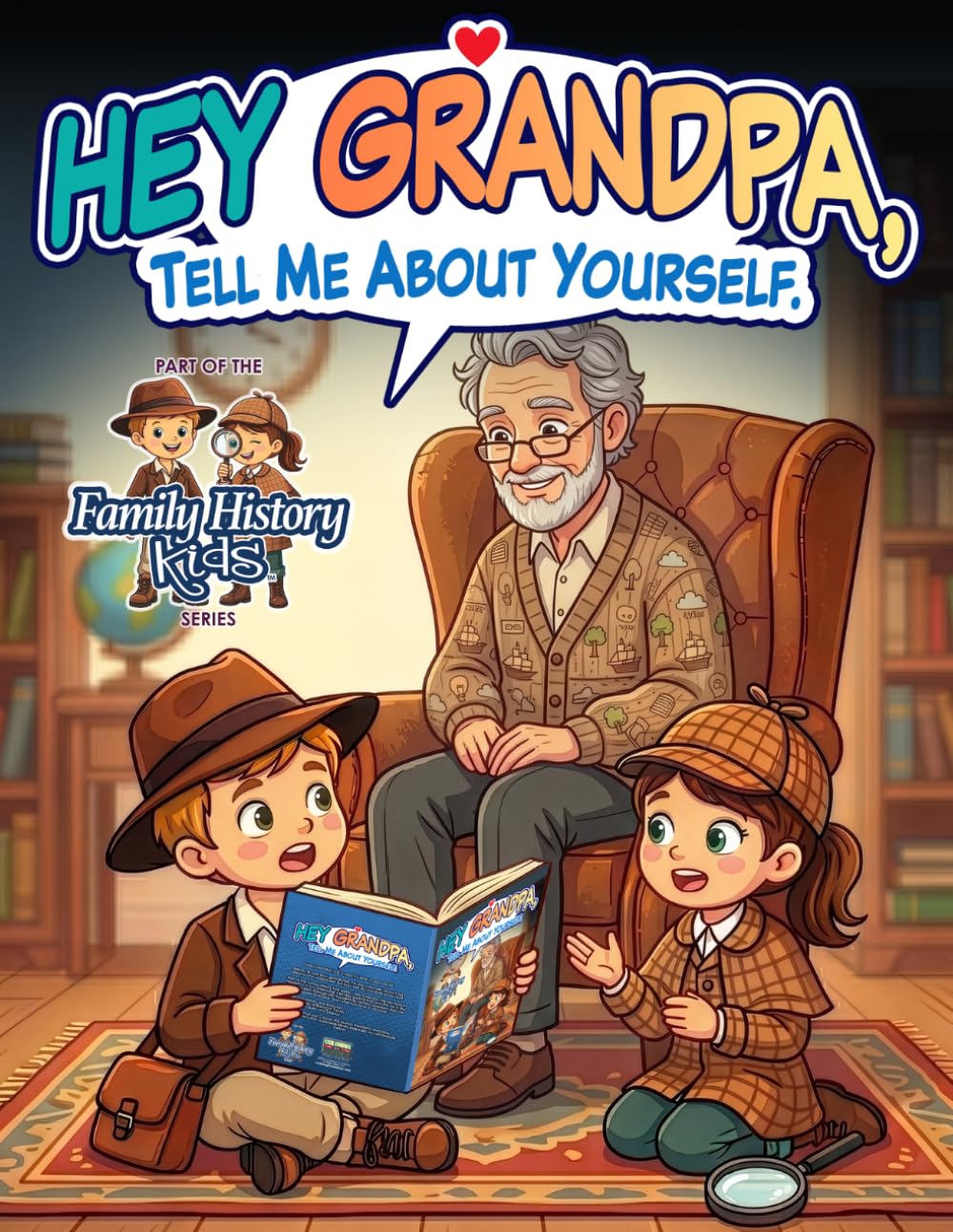 Hey Grandpa, Tell Me About Yourself.: A Guided Keepsake Journal with Prompts to Record His Life Story, Memories, and Advice (Family History Kids)