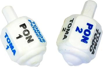 Classic Mexican Pirinola Toma Todo Plastic Solid Peace/Pirinola de Plastico Solida 2 Pack