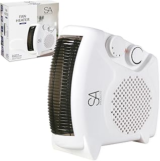 SA Products Fan Heater with 2 Heat Settings & Cool Function – Portable Heater Fan Heaters for Home with Variable Thermostat | Space Heater | Portable Electric Heater | Low Energy Heaters for home
