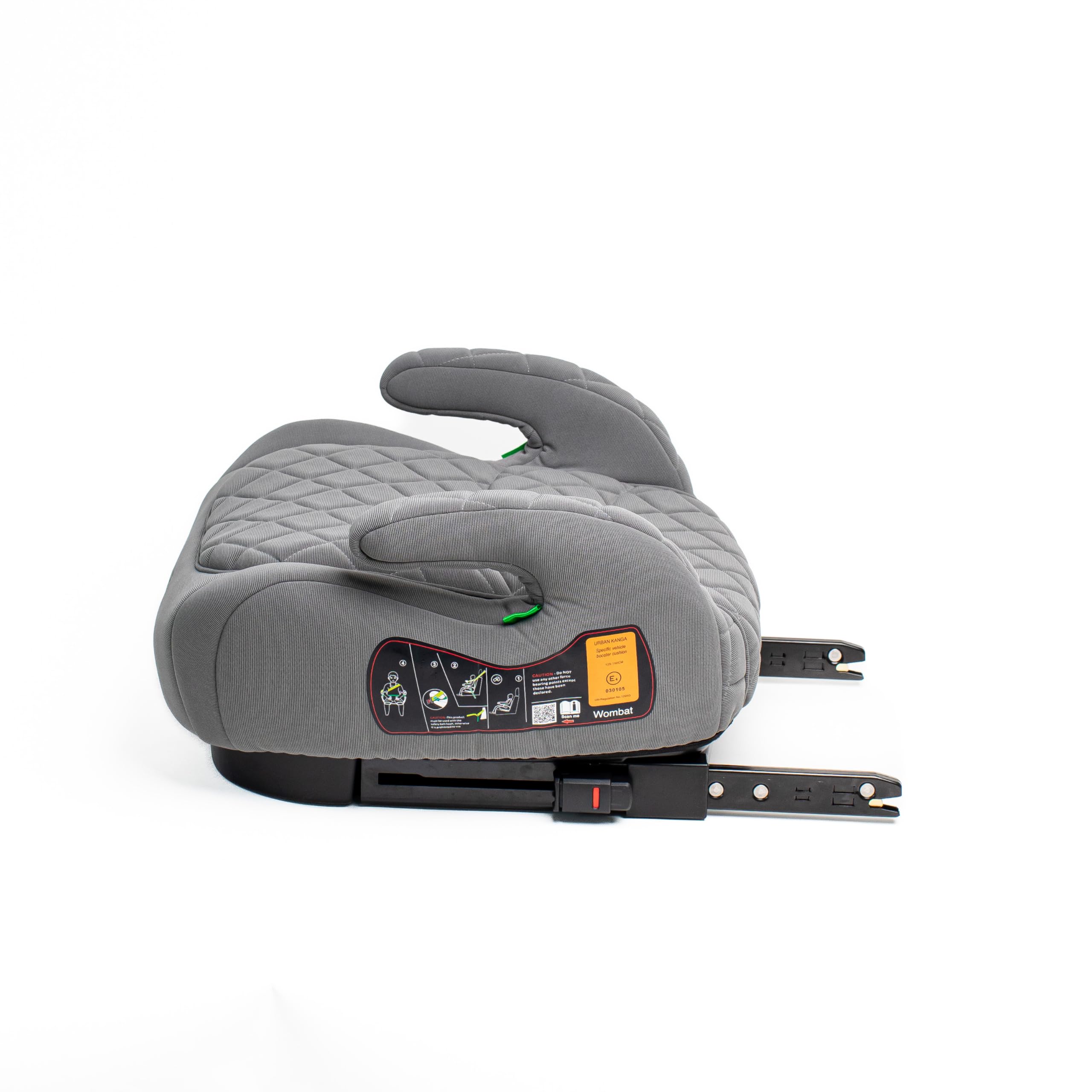 Urban Kanga Wombat Isofix podwyższenie fotelika samochodowego, 125-150 cm, grupa 3 (szare, pikowane)