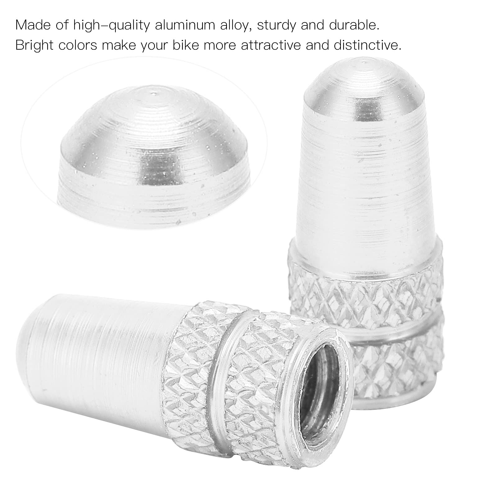 SOSPIRO Lot De 4 Bouchons De Valve Vélo – Aluminium, 16x6 Mm – Protection Poussière/pluie – Universels