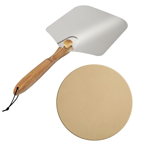 Old Stone Pizza Kitchen Pizza Stone and Pizza Peel Set - 14 inch - Stone