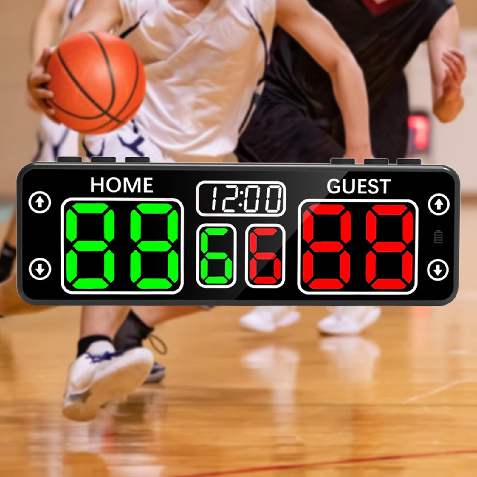Elektronische Anzeigetafel Tragbares Digitales Punktetafel LED Tischanzeige Scoreboard Sportzählgerät Multifunktional für Tischtennis Basketball Volle