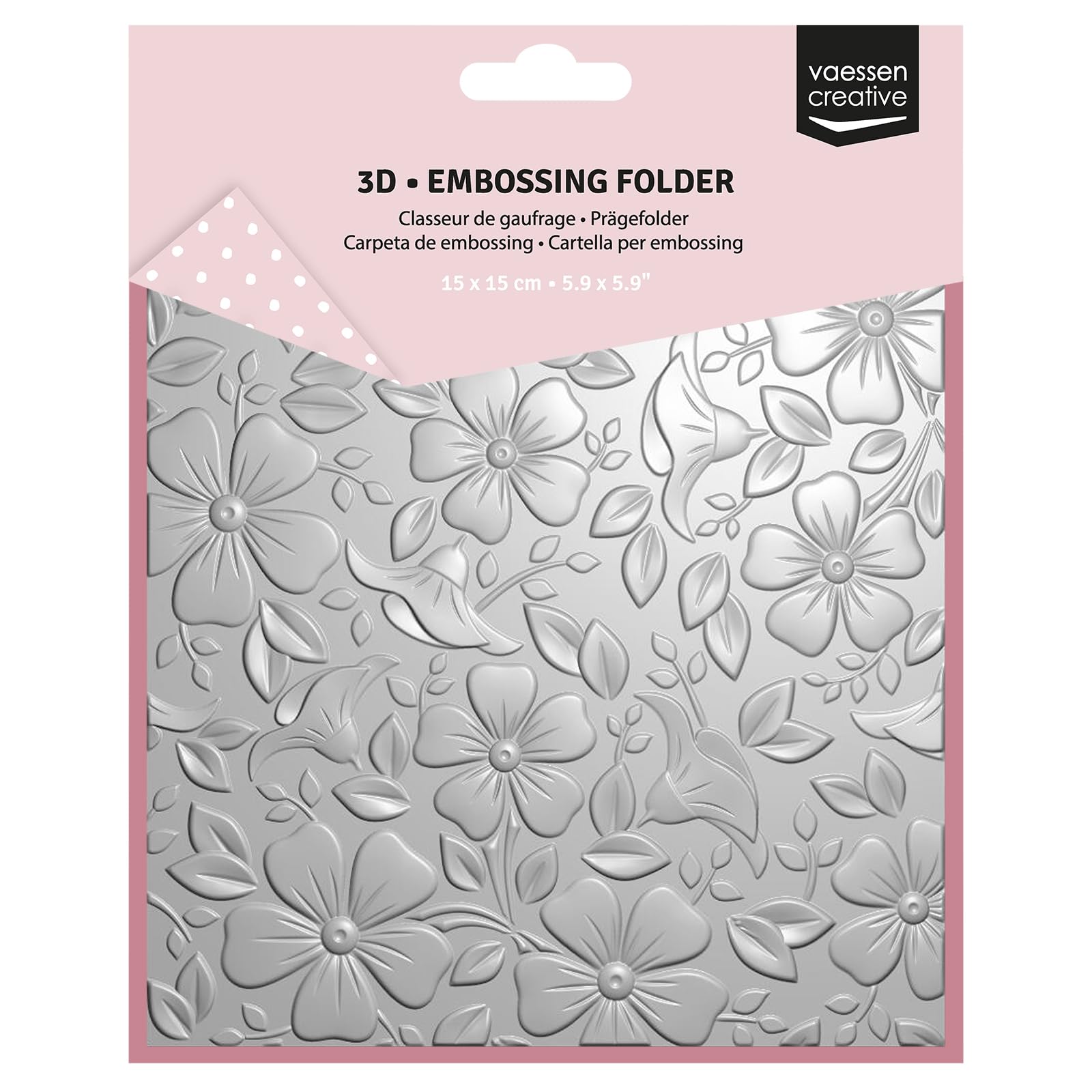 Nellie's Choice 3D Embossing Folder - Flowers 6 x 6 - Card Making Supplies for Journaling, Scrapbooking and Paper Crafts