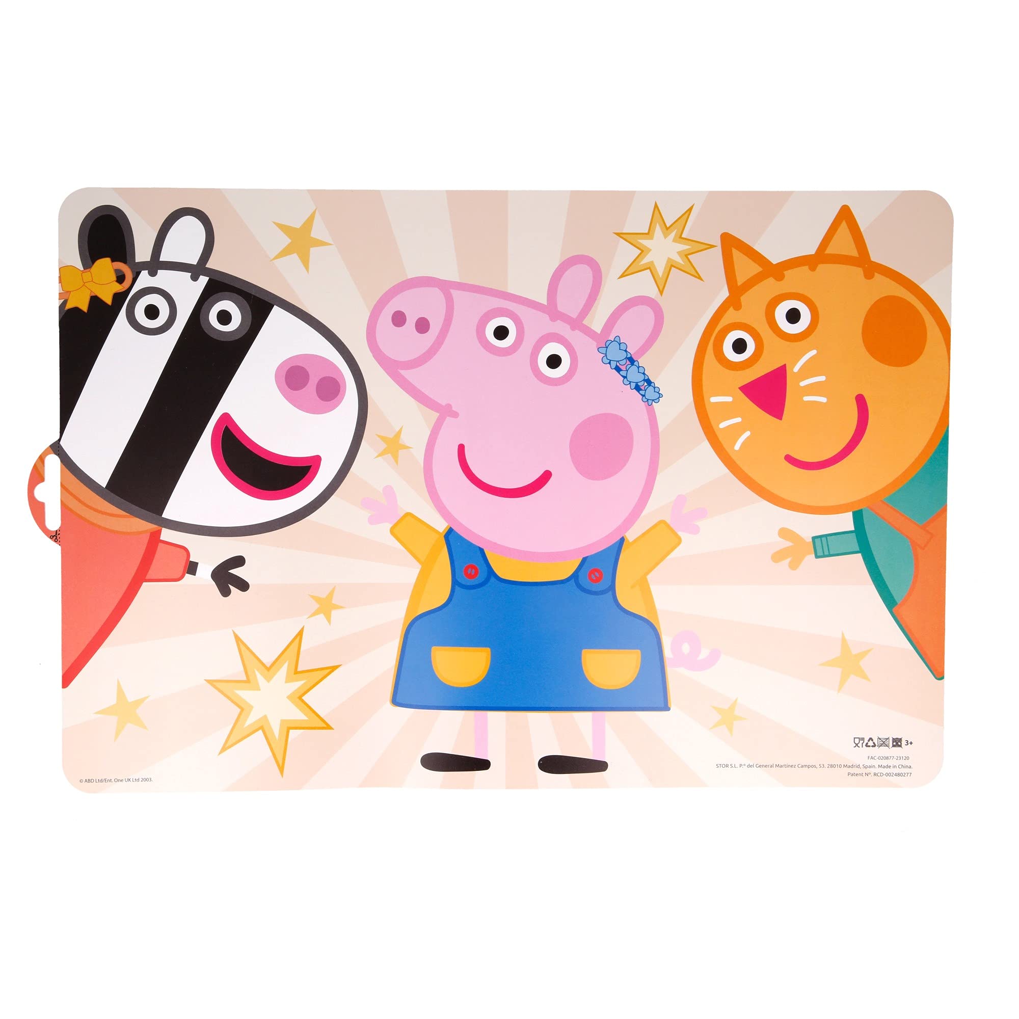 Stor Cream, Pink Peppa Pig Placemat