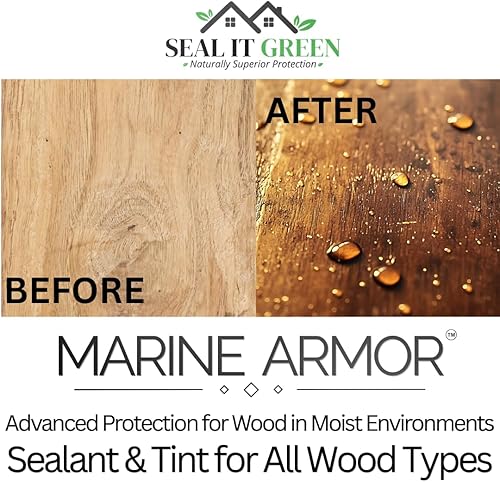 Miniatura 3 de Seal It Green Xtreme - Sellador de madera transparente a base de plantas, no tóxico, seguro que protege tu muelle de madera, valla de cubierta o