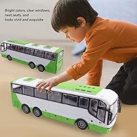 Vista 7 de FOSA Autobús de control remoto, simulación de luz LED, autobús escolar RC 1/30, fácil control, juguete electrónico del vehículo, niña (blanco verde)