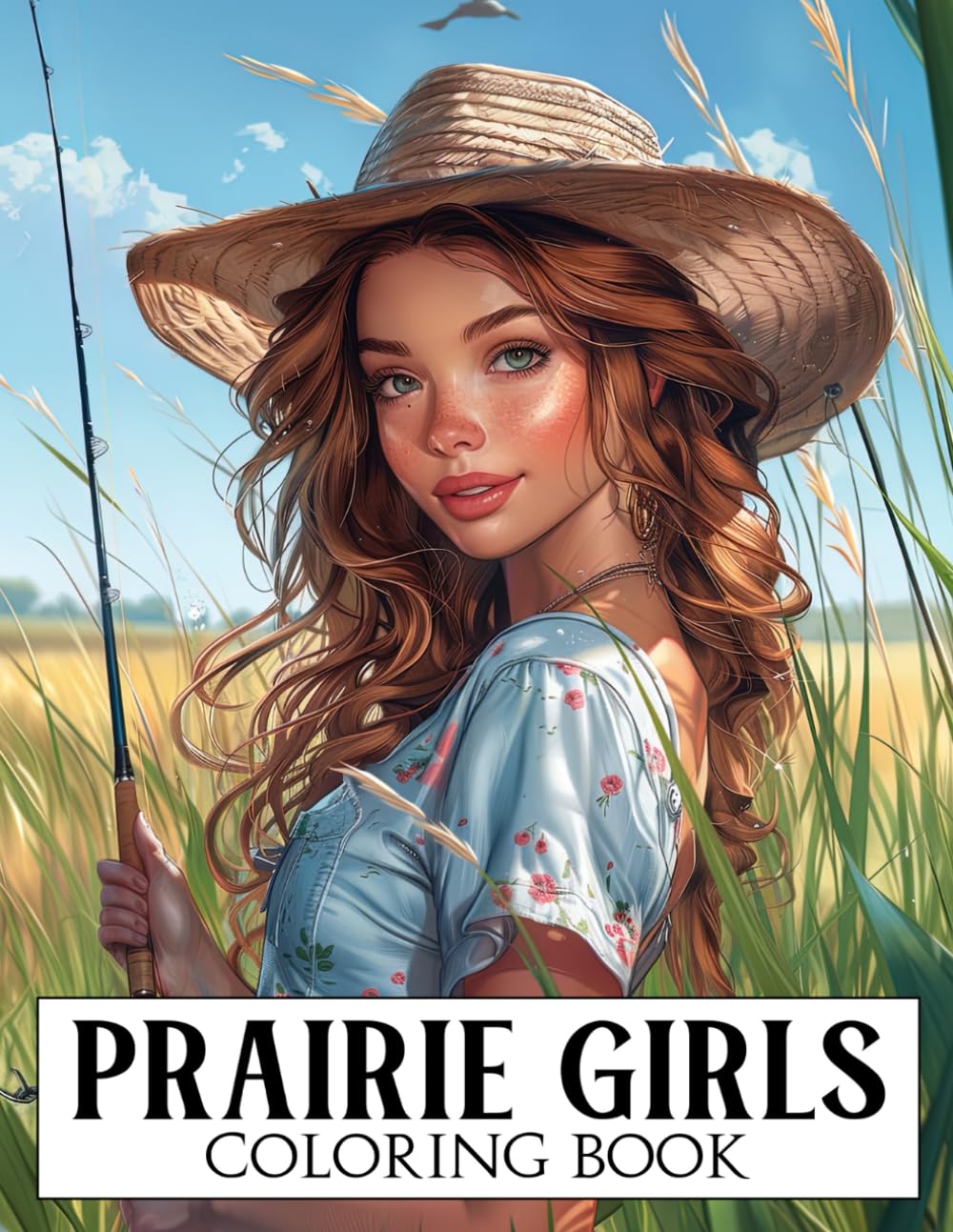 Prairie Girls Coloring Book: 40 Grayscale Illustrations Capture the Sweet Simplicity of the Pioneer Girls Life iIllustrations for Adults to Color & Relax