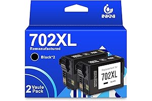 Remanufactured 702 XL 702XL Black Ink Cartridges for Epson Printer