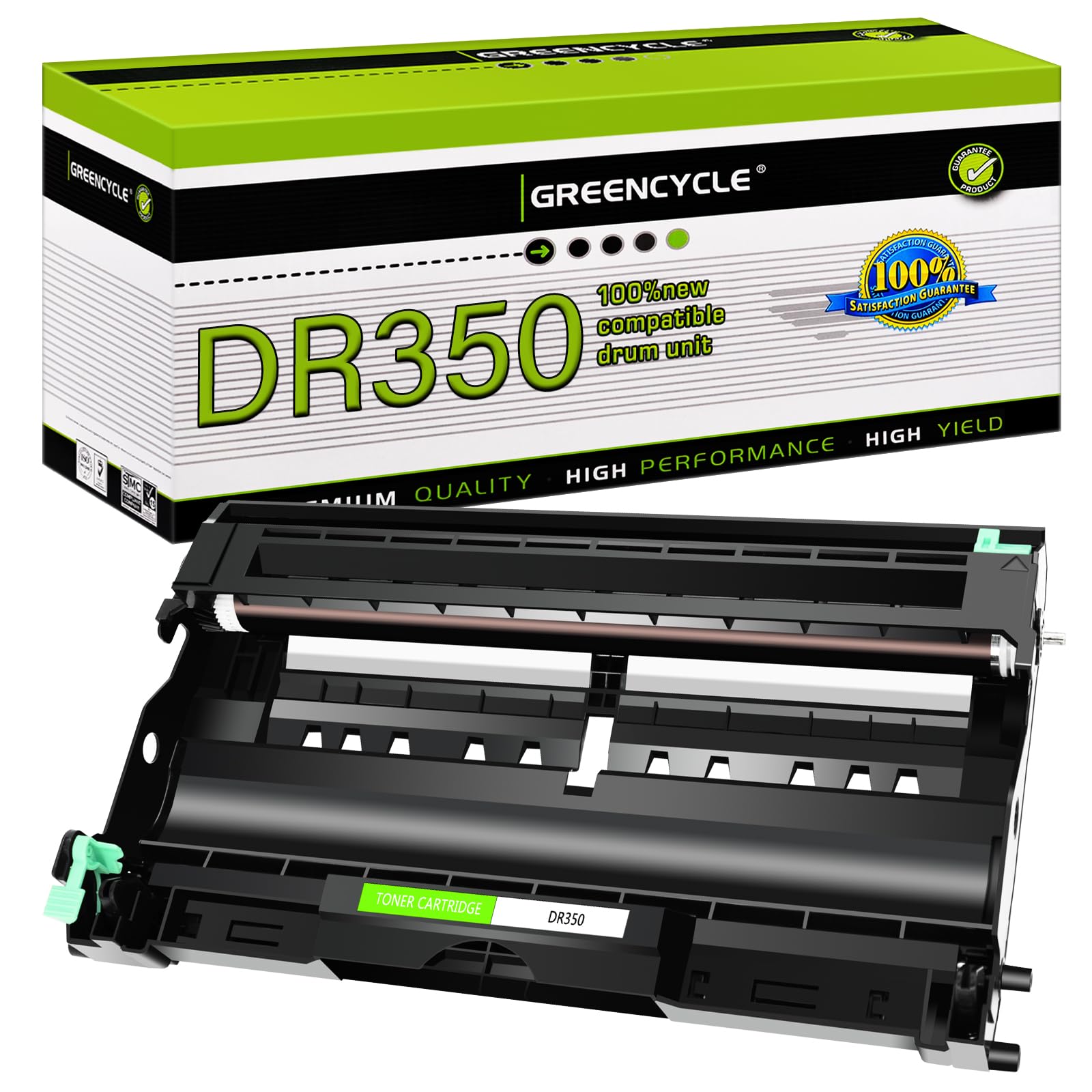 greencycle Drum Unit Replacement Compatible for Brother DR350 DR-350 Used in Intellifax 2820 2850 2920 HL-2070N 2070NR 2040 DCP-7020 7025 MFC-7820n