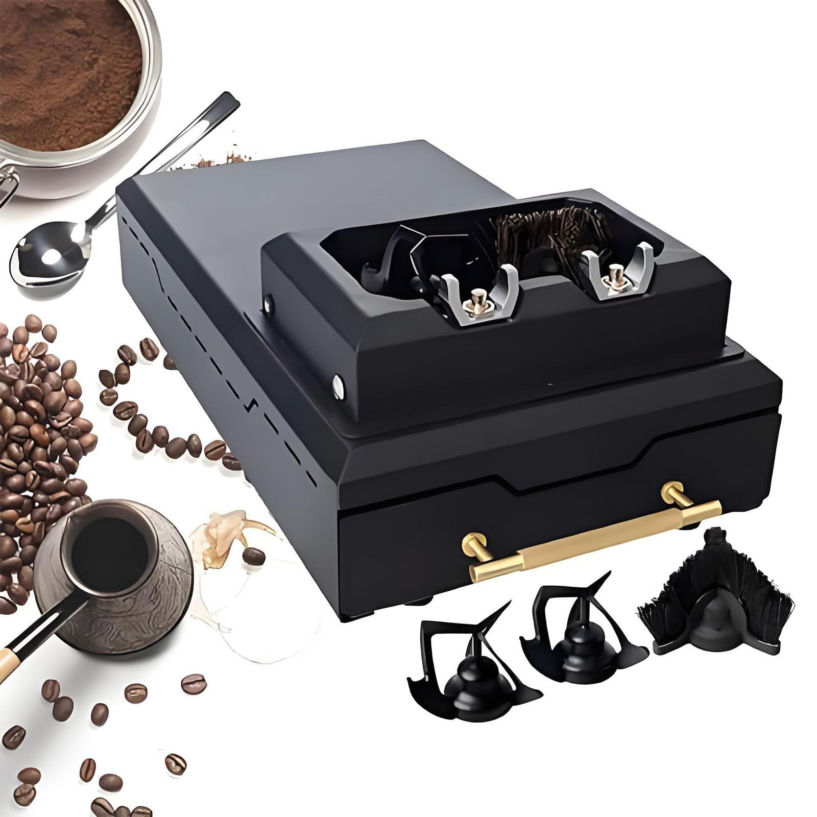 Nettoyeur de porte-filtre électrique automatique, design amovible pour un nettoyage simple à la maison, au café ou au restaurant