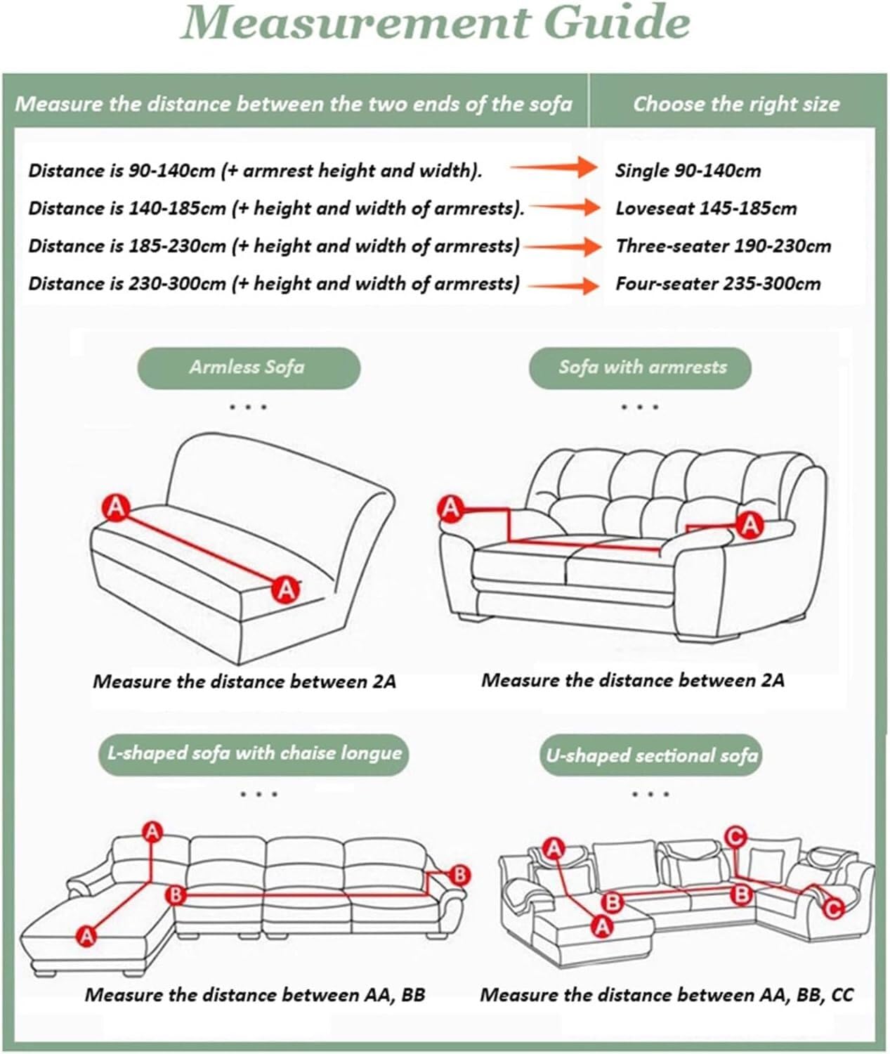 Stretch-Sofabezug mit halbrundem Design, geformter Halbrunder Sofabezug für das Wohnzimmer, waschbarer Schnittsofabezug (#1, 2 Sitze [55-73 Zoll])