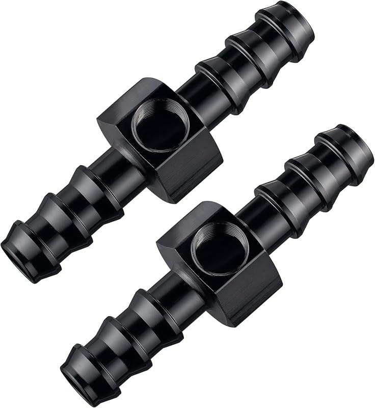 Adaptador de conexão para manômetro de pressão de combustível EVIL ENERGY 3/8 Barb com porta 1/8 NPT – 2 peças