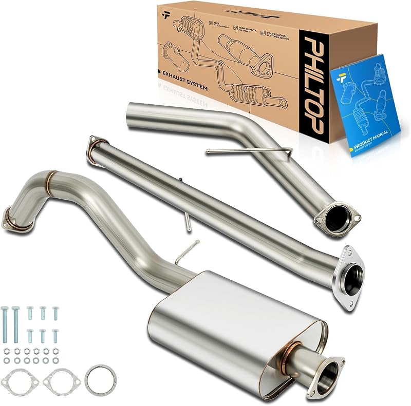 PHILTOP Cat-Back System Fit for 2000-2005 Chevrolet Suburban 1500 | Stainless Steel Cat Back Exhaust System fit 2006 Suburban 1500 V 5.3L, 2001-2006 GMC Yukon XL 1500 V 5.3L, 2000 Yukon XL 1500