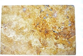 Azulejos travertino de piedra natural, color amarillo y dorado envejecido, para suelo de pared, baño, baño, ducha, cocina, espejo, revestimiento de bañera, panel de mosaico