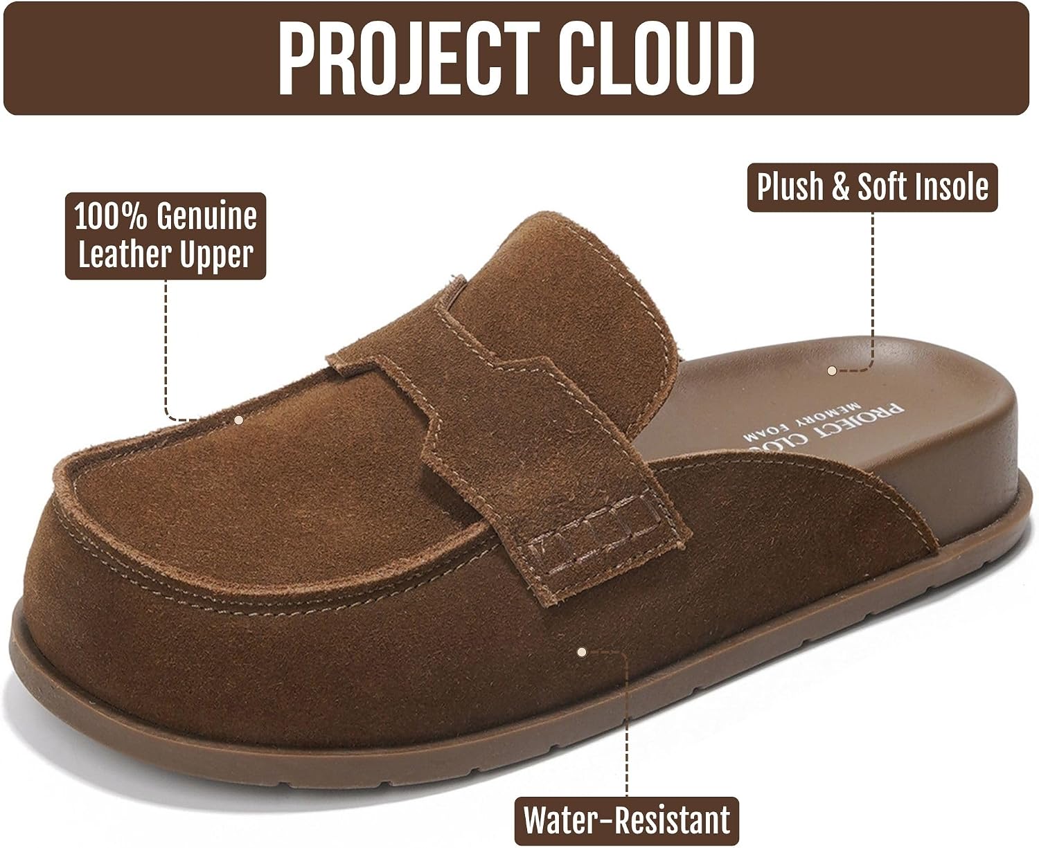 100% Genuine Leather Slip On Womens Clogs - Fall Mules for Women 2026 image 2