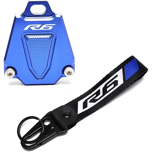 MOWOK For Yamaha YZFR6 YZF R6 Accessories Motorcycle Key Shell Cover Case & Badge Keyring