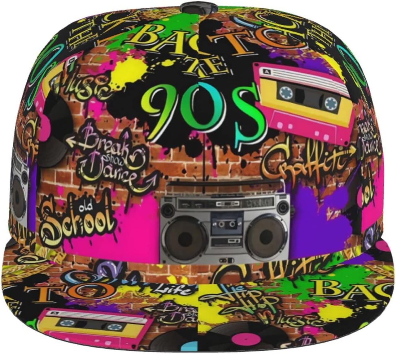 Vintage 80s 90s Adjustable Baseball Cap - Men & Women's Retro Funny Hat - Image 2