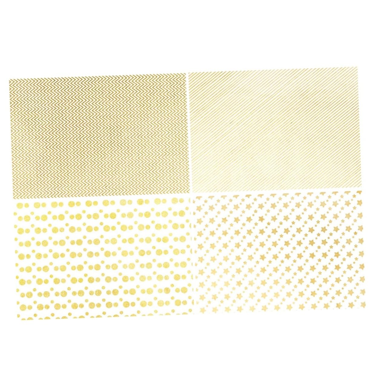 Mobestech 12piezas Papel De Dorado Estrellas y Rayas Para Cumpleaños Bodas y Ocasiones Especiales