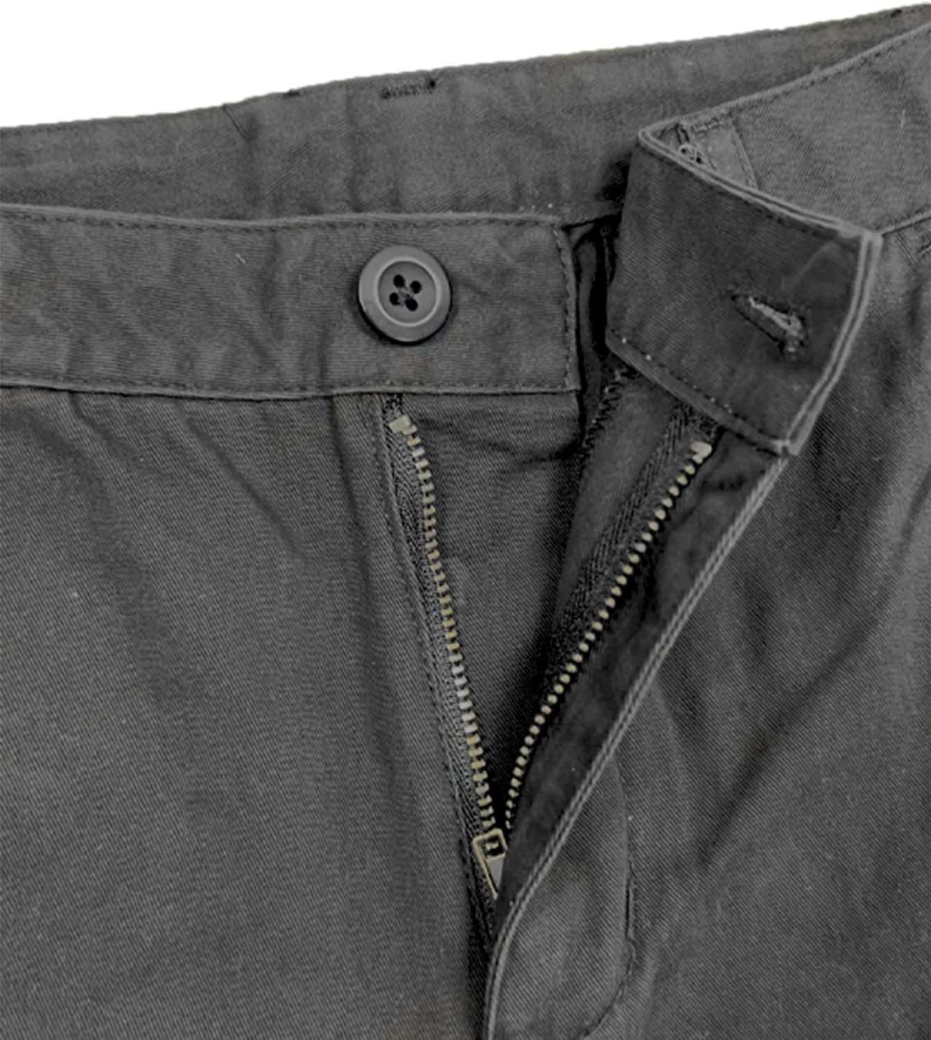 Bienzoe Boys School Uniform Adjustable Waisted Flat Front Cotton Twill Shorts