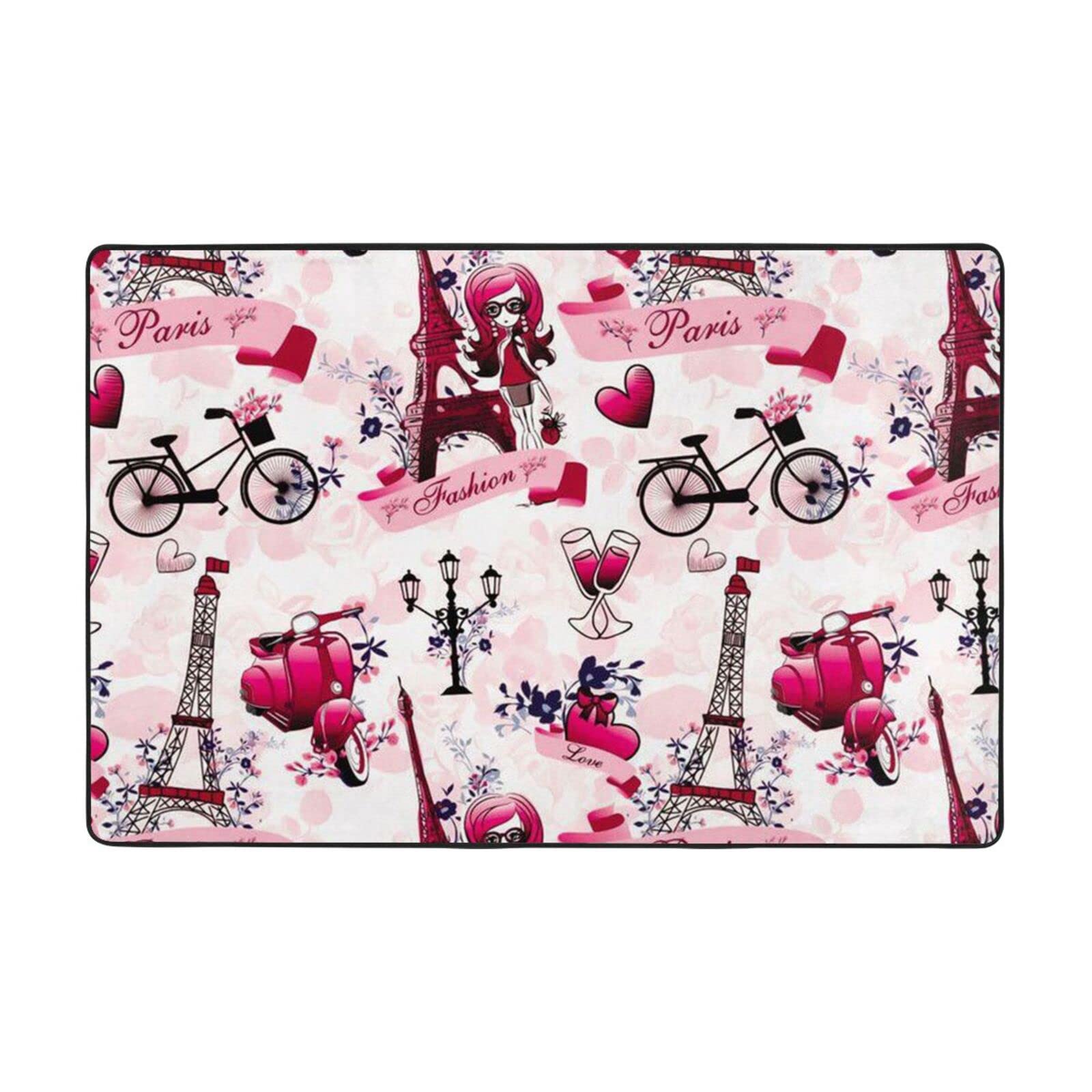 Tapis de sol Paris Tour Eiffel super doux 183x122 cm