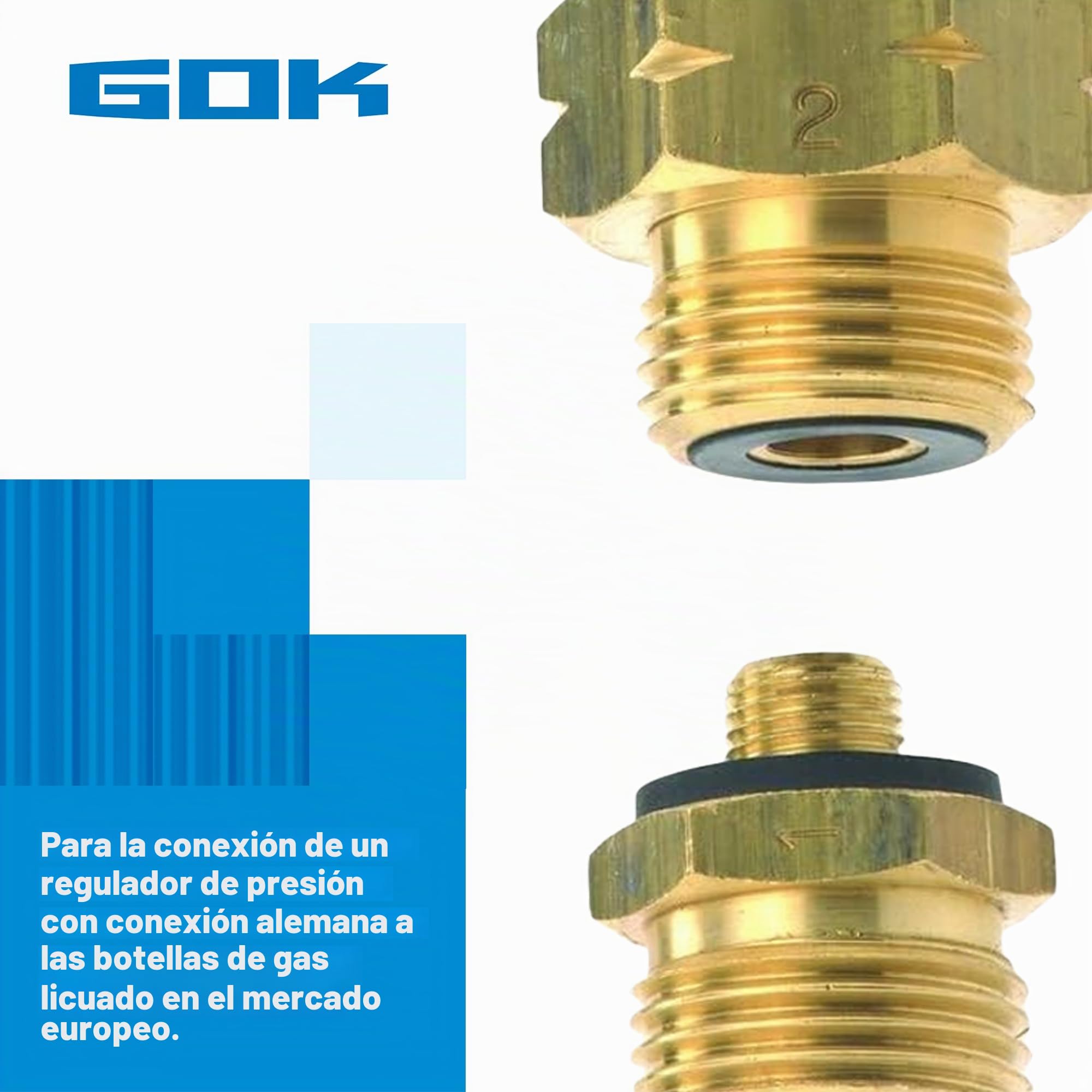 Camppartner24 EURO-SET - Adaptadores para bombona de gas