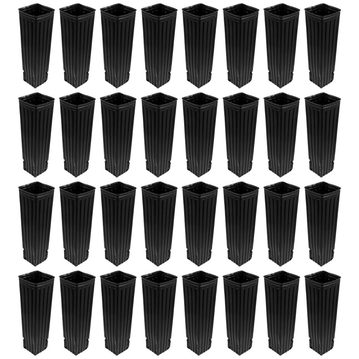 60pcs Pots de Semis Noirs en Plastique Épais pour Arbres et Plants, Protection Racinaire, Multi-usages, pour Pépinière et Culture en Intérieur