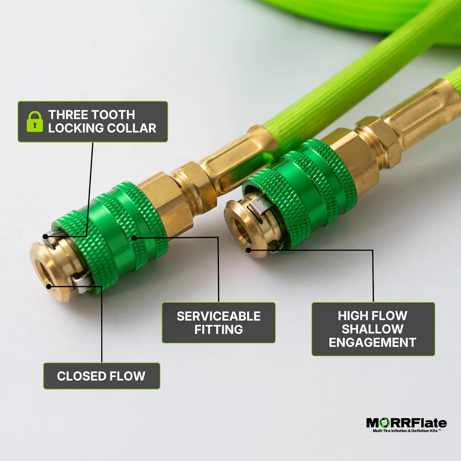 MORRFlate Mega Quad Tire Inflator Hose Kit - Fits Up to 200" Wheelbase, 4 Tire System - High-Flow, Heavy-Duty Off-Road Inflation for Jeeps, SUVs & RVs - Fast, Durable & Portable (Hose Kit Only)