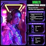 YPBDAN X4 Wireless Gaming Headset for Xbox Series X|S, Xbox One, PS5, PS4, PC, Mac, Switch, Bluetooth 5.3, 2.4GHz Gaming Headset, 70H Battery, ENC Noise Cancelling Microphone, Low Latency