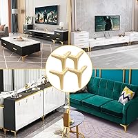 Vista 7 de Patas de metal para muebles de 6 pulgadas, 4 patas triangulares para muebles, patas de sofá de estilo moderno, patas doradas de repuesto resistentes