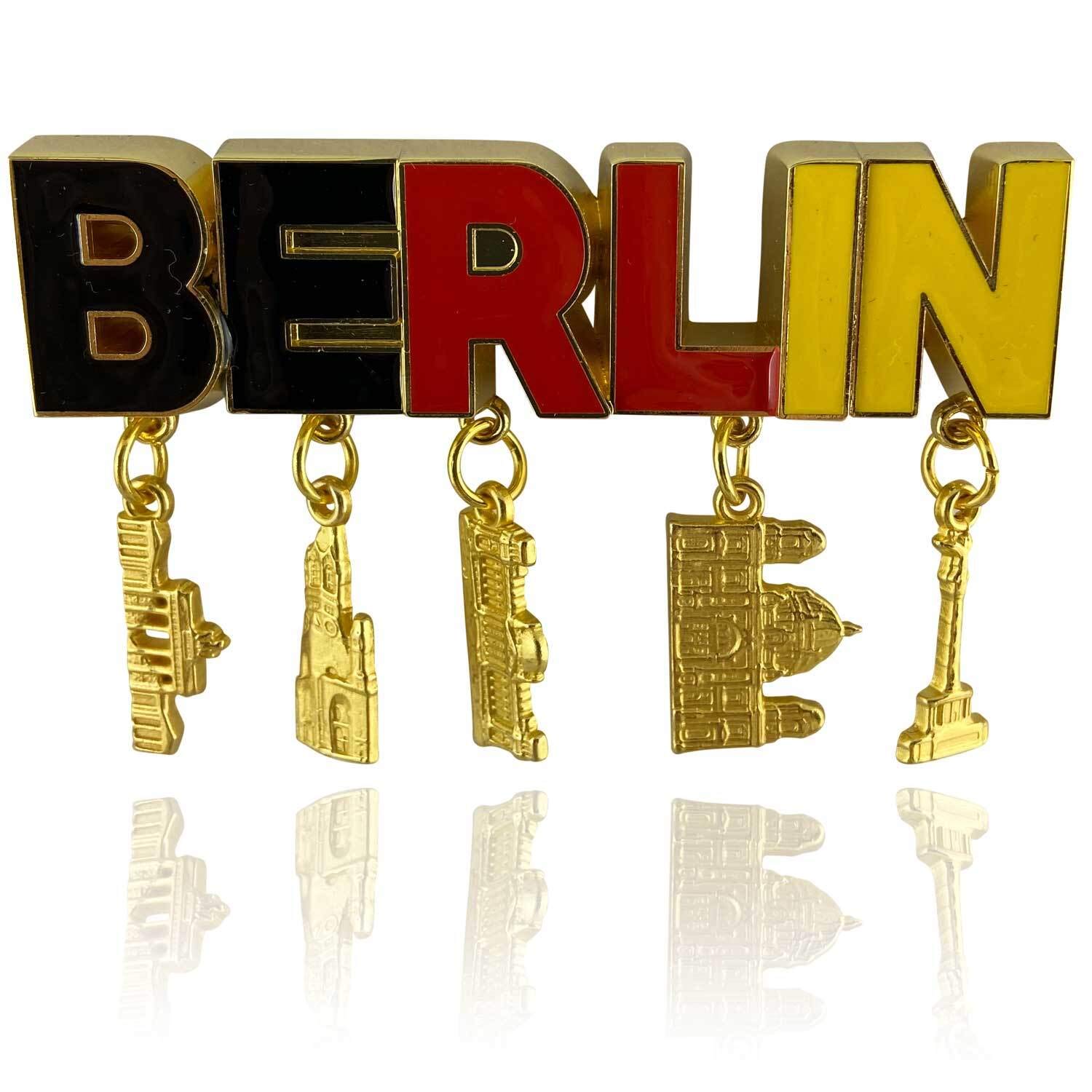 metalen magneet BERLIN | typisch kapitaalsouvenir | koelkastmagneet | Ontworpen in Duitsland flesopener