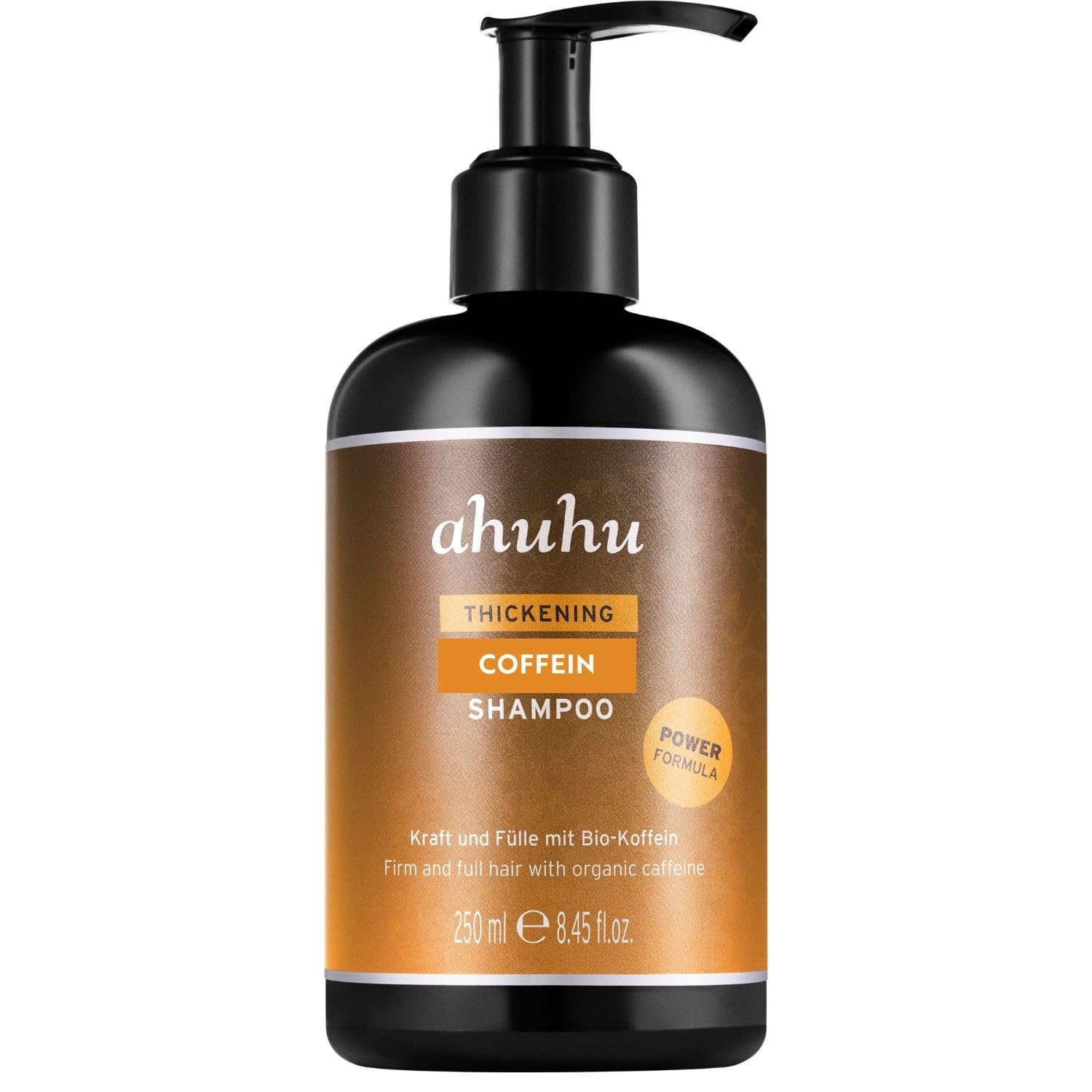 ahuhu Thickening Coffein Shampoo Power Formula (500ml) | Koffein für voller wirkendes Haar, Haarwachstum mit aktivierender Pflege, Gegen Haarausfall für mehr Volumen
