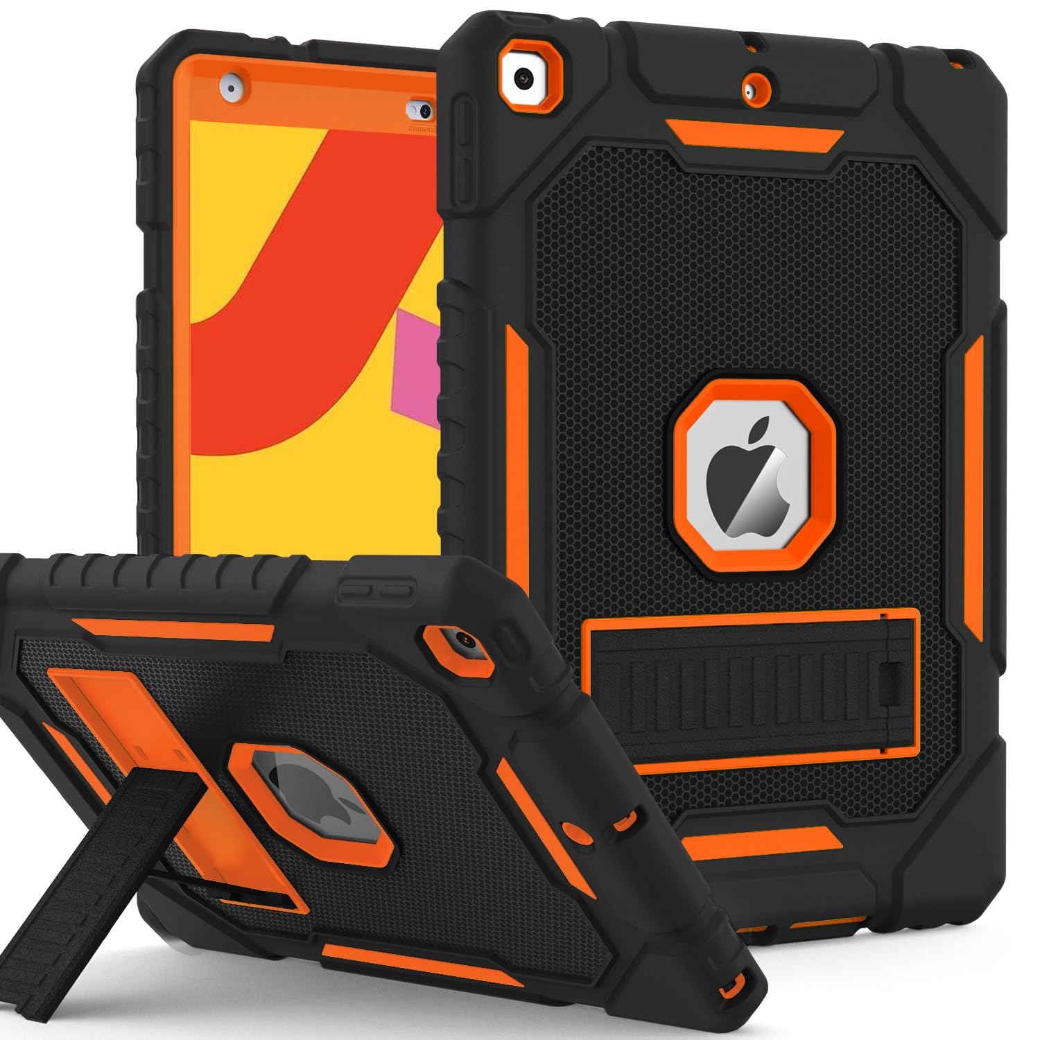 ZoneFoker Case for iPad 9th/8th/7th Generation 2021/2020/2019(10.2 inch), Heavy Duty Military Grade Shockproof Rugged Protective 10.2" Cover with