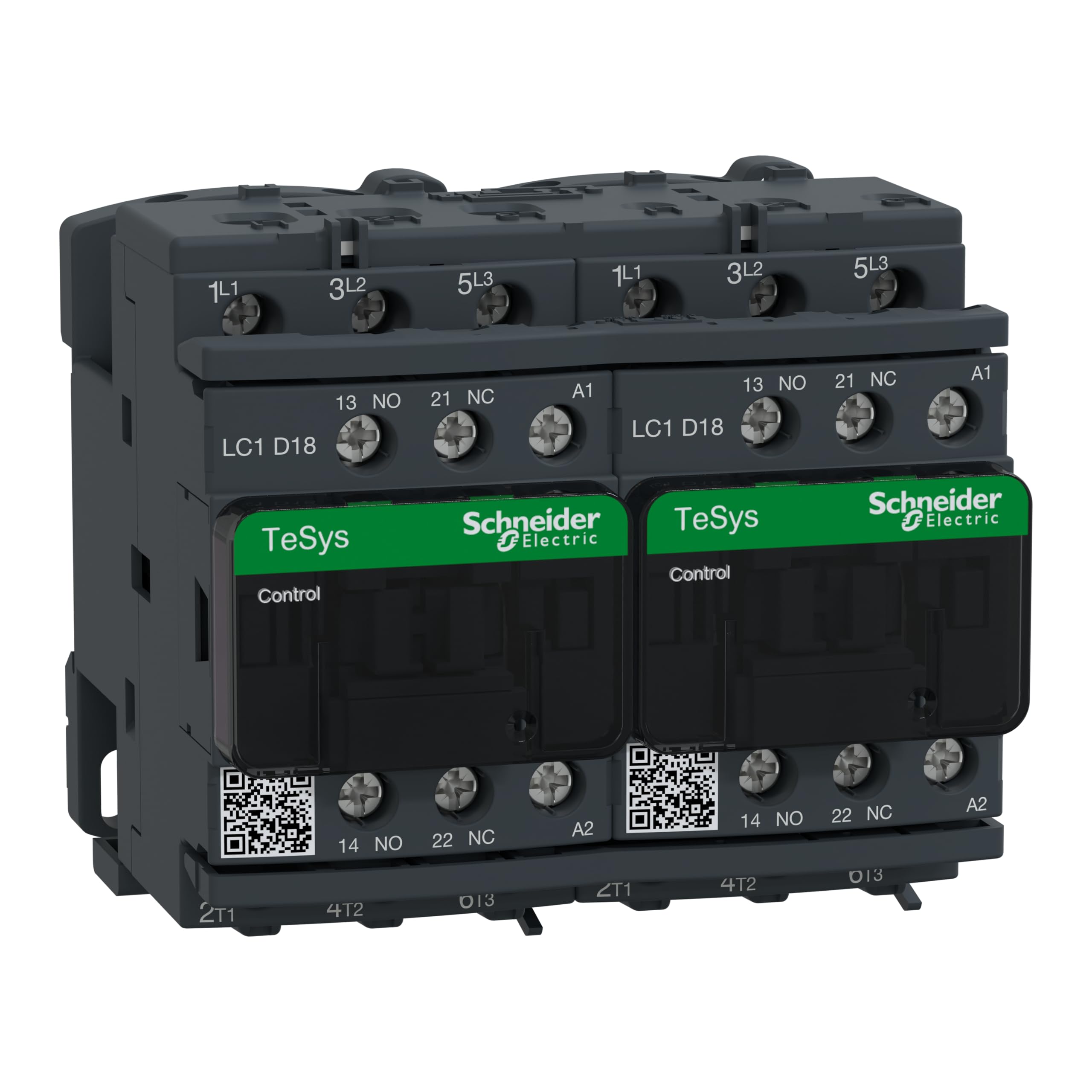 Schneider Electric LC2D18G7 Reversing Contactor, 120V Coil, 18A Iec